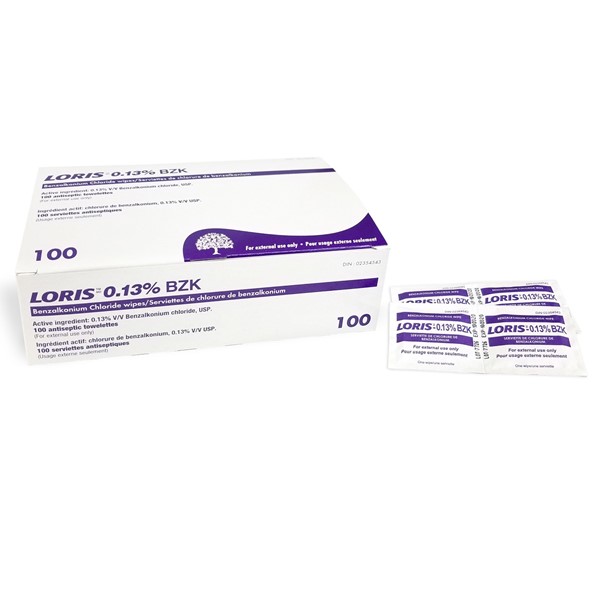 Antiseptic wipes "Loris" 0.13% BZK - 100 wipes/box