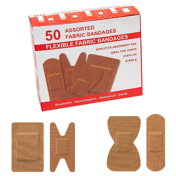 Assorted Flexible Fabric Bandages (50/box)