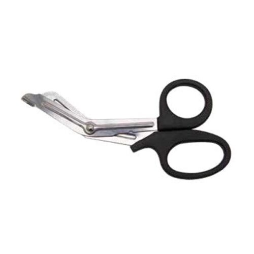 Universal scissors with black handle 7"