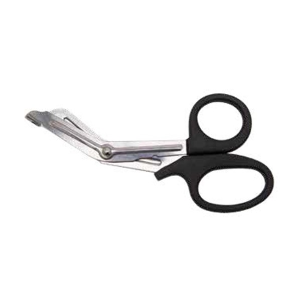 Universal scissors with black handle 7"