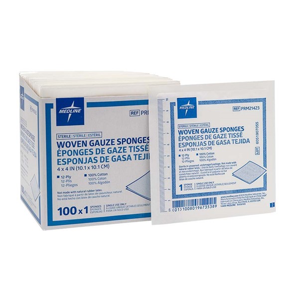 Sterile Gauze Dressing (4"X4") 12 ply (100/box)