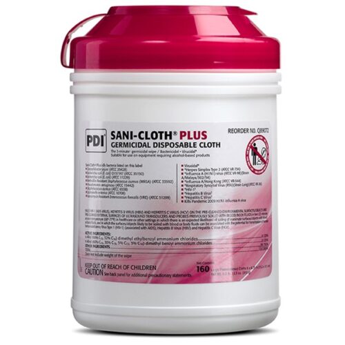 Sani Cloth Plus, Large Germicidal Disp Cloth (160/Tub)