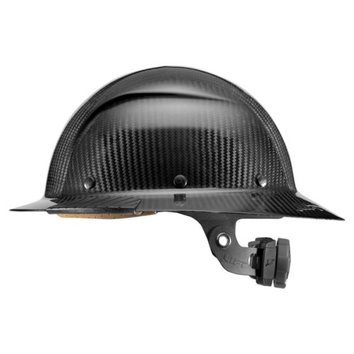 DAX Carbon Fibre Full Brim Hard Hat - Shiney