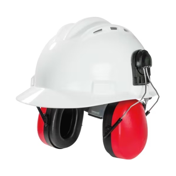 HPS428 Premium Cap Mounted Ear Muff - Earmuffs - Black & Red