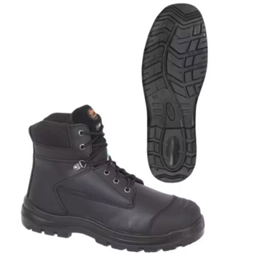 6" Leather Work Boot - Steel Toe/Plate - Black