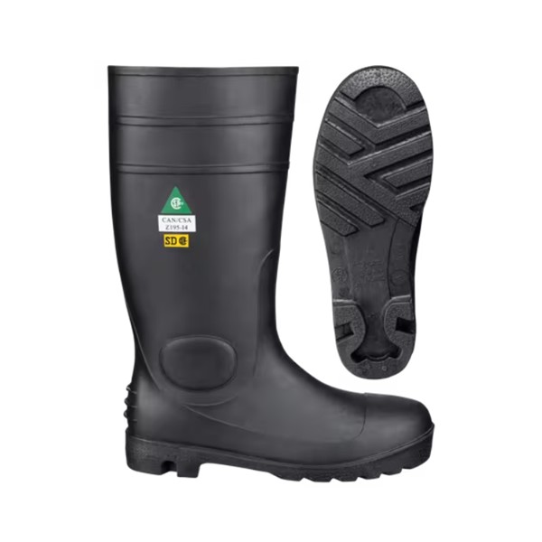 Steel Toe/Plate PVC Boot - Black