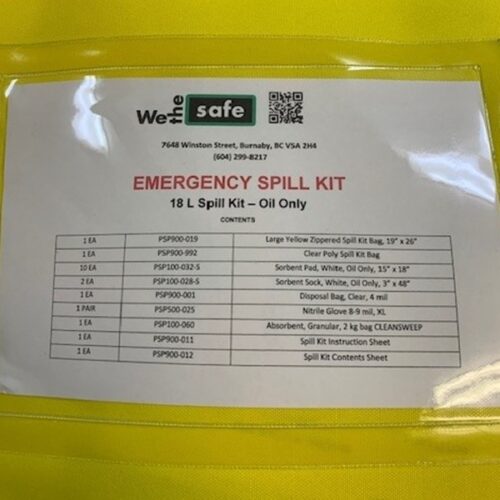 Spill Kit Bag with contents - Oil only - 18L