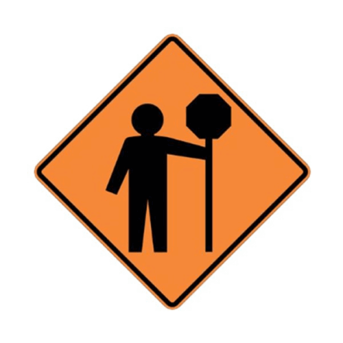 Traffic Control Person Ahead Traffic Sign (C-001-1)