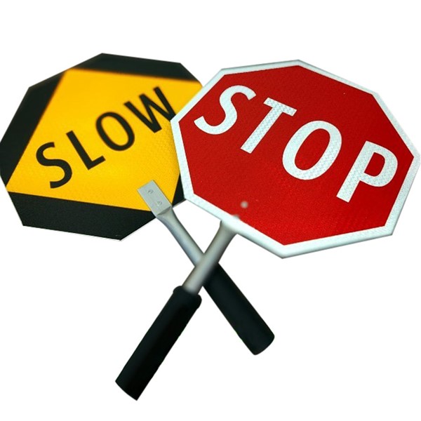 Stop/Slow Coroplast paddle