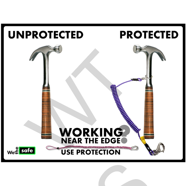 Working near the edge - Tool Tether - Poster
