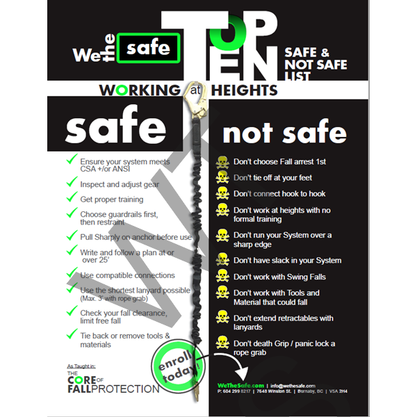 Top Ten of Fall Protection - Poster