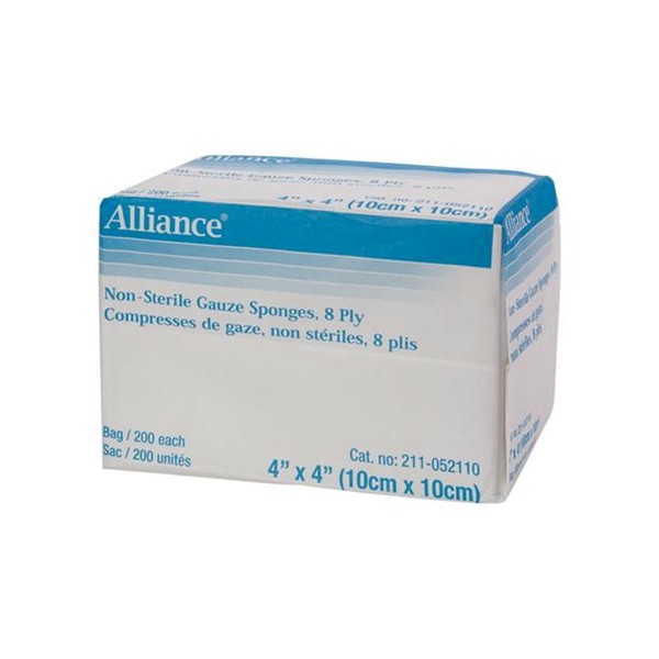 Gauze Sponges Non Sterile (4"X4") (200/pkg)