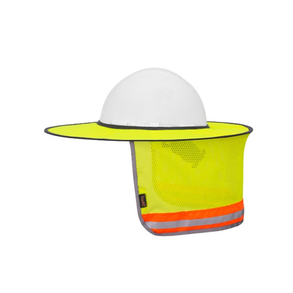 Hard Hat Foldable Sunshade - Lime/Yellow