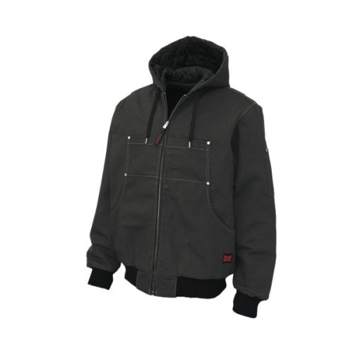 Classic Hooded Bomber Jacket - Black